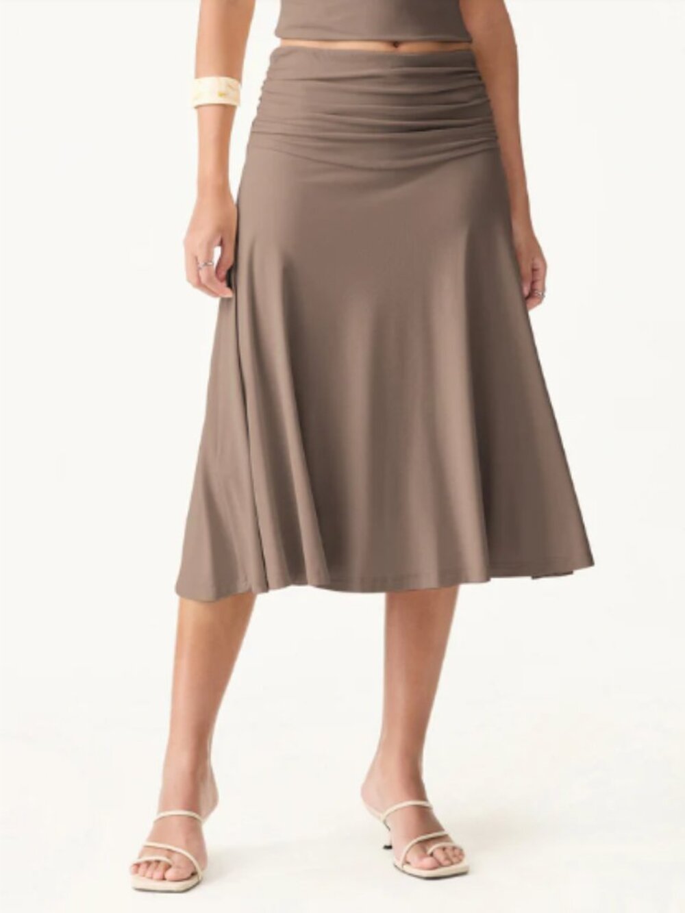 OGL Eco-SkinKiss A-Line Midi Skirt